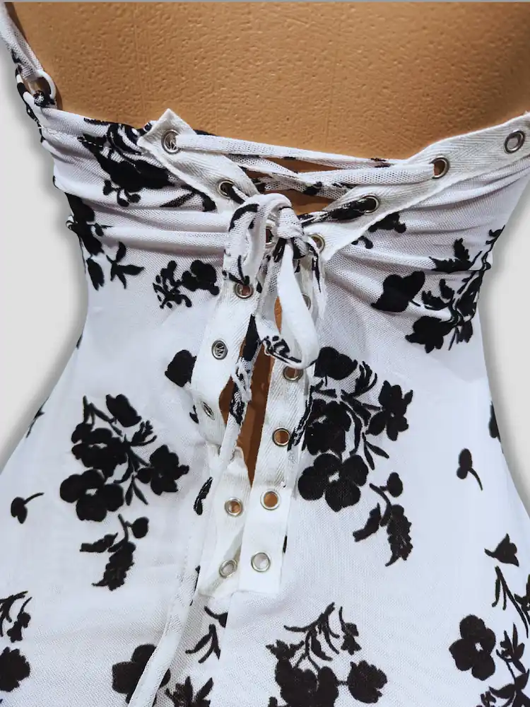 Floral Mesh Dress - Comfy-Mesh Dresses available at theGirlyZone Kampala