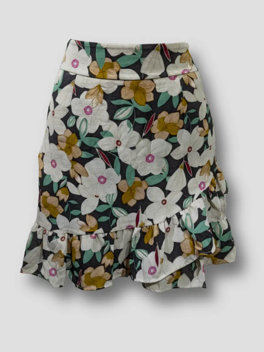 Midnight Bloom Ruffle Mini