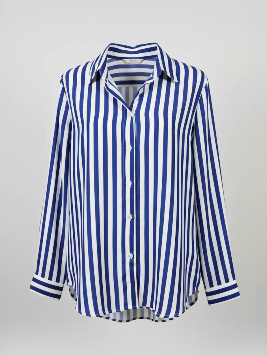 Classic Striped Button Shirt - Smooth Cotton tops available at theGirlyZone Kampala
